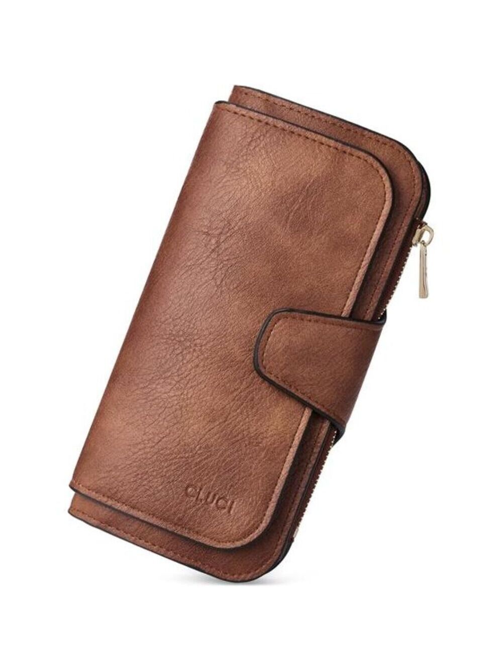 Womens Wallet RFID PU Leather Bifold Clutch Card Holder Trifold Wallet Purse